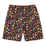 Halloween Candy Pattern Print Men's Swim Trunks