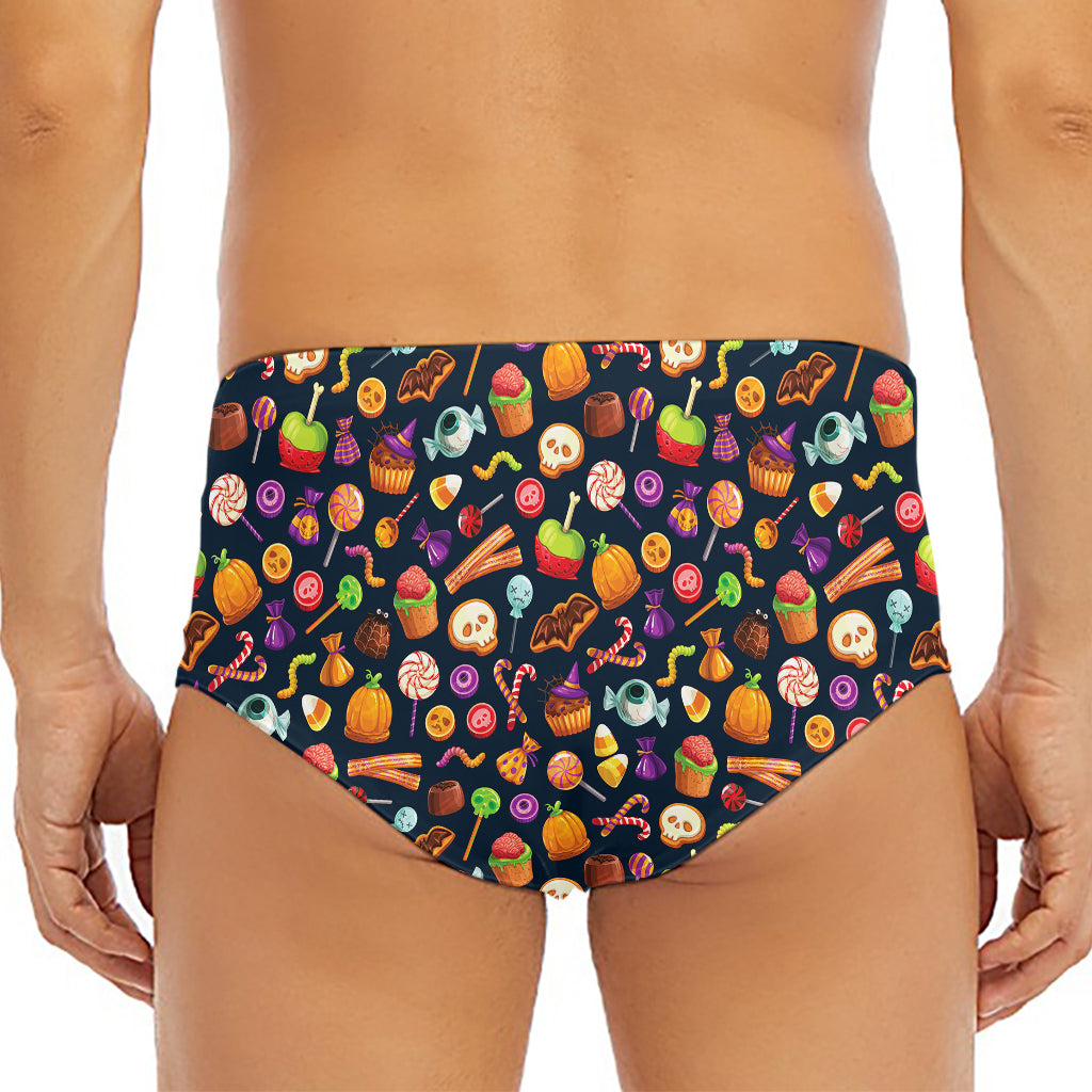 Halloween Candy Pattern Print Men's Triangle Swim Briefs