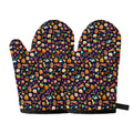 Halloween Candy Pattern Print Oven Mitts