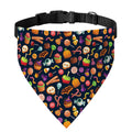 Halloween Candy Pattern Print Over The Collar Dog Bandana