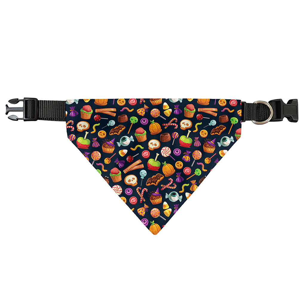 Halloween Candy Pattern Print Over The Collar Dog Bandana