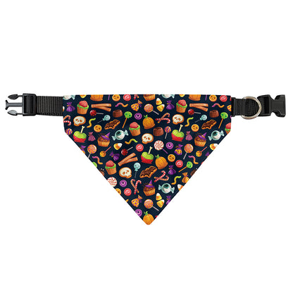 Halloween Candy Pattern Print Over The Collar Dog Bandana