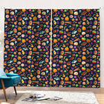 Halloween Candy Pattern Print Pencil Pleat Curtains