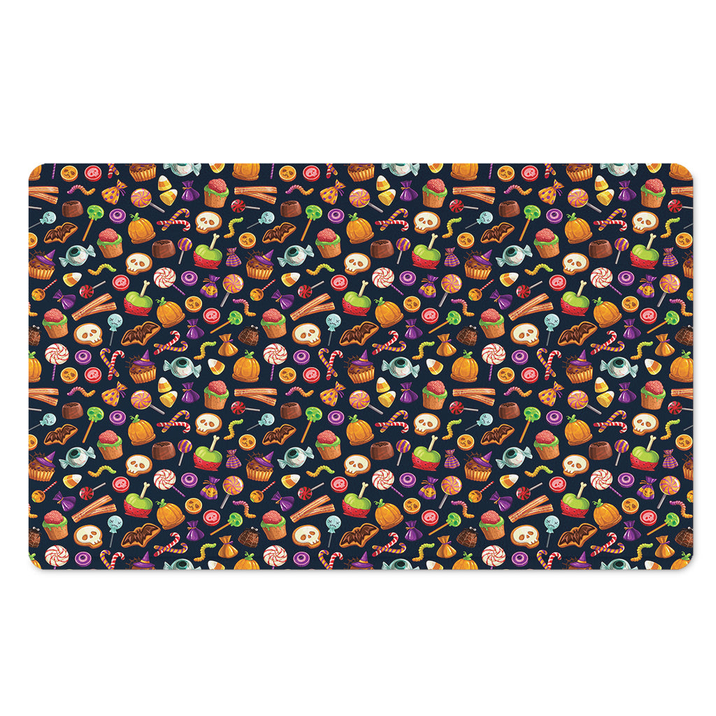 Halloween Candy Pattern Print Polyester Doormat