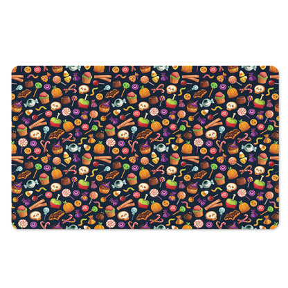 Halloween Candy Pattern Print Polyester Doormat