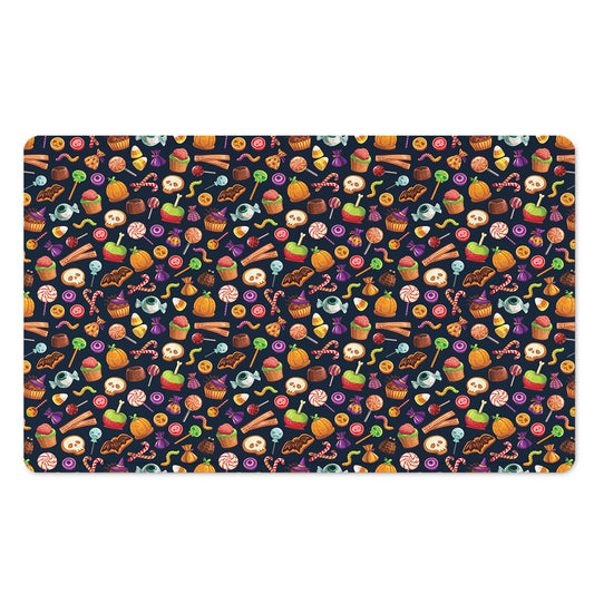 Halloween Candy Pattern Print Polyester Doormat