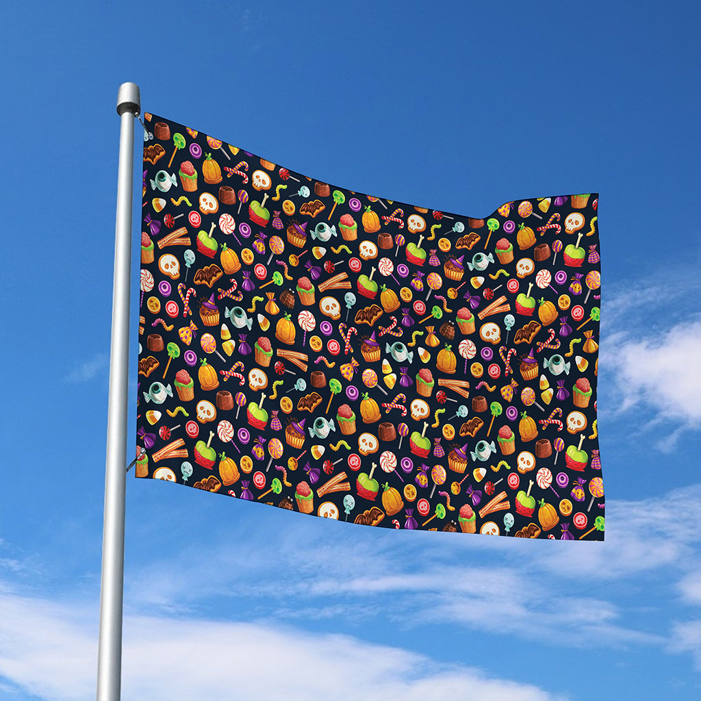 Halloween Candy Pattern Print Polyester Flag