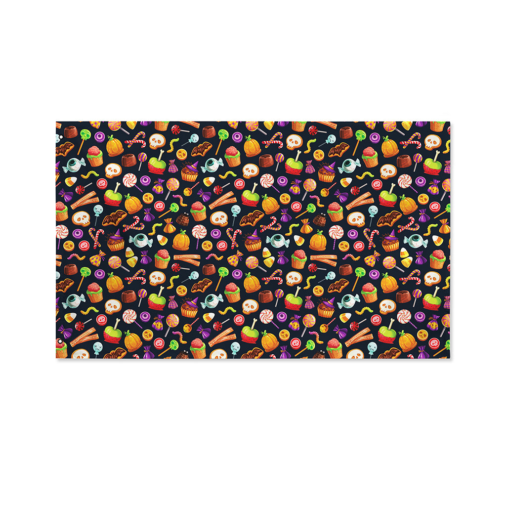 Halloween Candy Pattern Print Polyester Flag