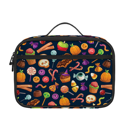 Halloween Candy Pattern Print Portable Lunch Bag