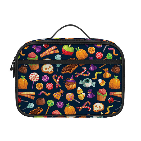 Halloween Candy Pattern Print Portable Lunch Bag