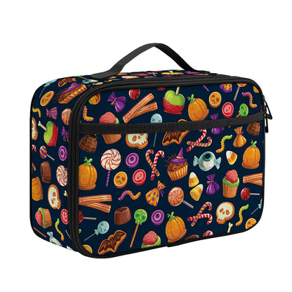 Halloween Candy Pattern Print Portable Lunch Bag