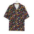 Halloween Candy Pattern Print Rayon Hawaiian Shirt