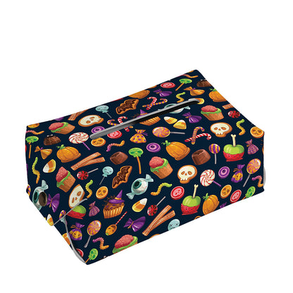 Halloween Candy Pattern Print Rectangle Tissue Box Cover