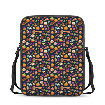Halloween Candy Pattern Print Rectangular Crossbody Bag