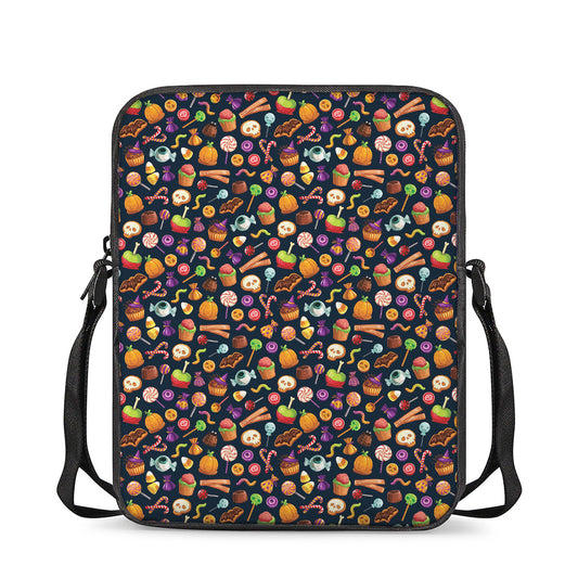 Halloween Candy Pattern Print Rectangular Crossbody Bag