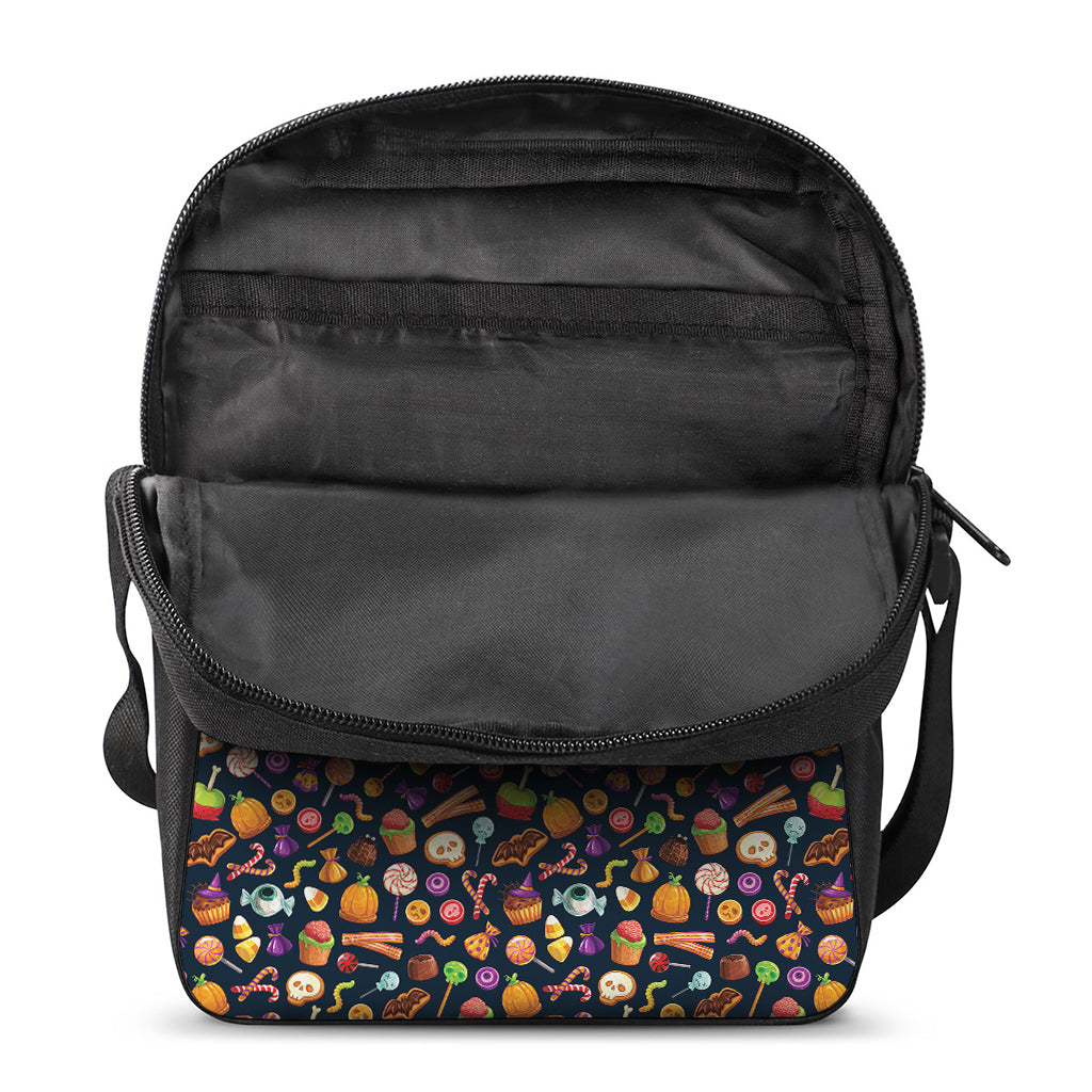 Halloween Candy Pattern Print Rectangular Crossbody Bag