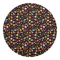 Halloween Candy Pattern Print Round Blanket