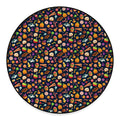 Halloween Candy Pattern Print Round Floor Mat