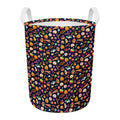 Halloween Candy Pattern Print Round Laundry Basket