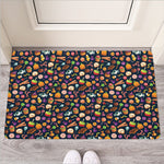 Halloween Candy Pattern Print Rubber Doormat