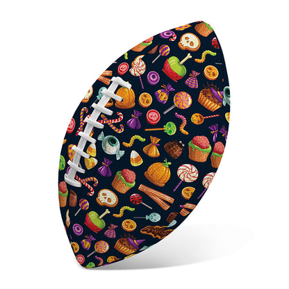 Halloween Candy Pattern Print Rugby Ball
