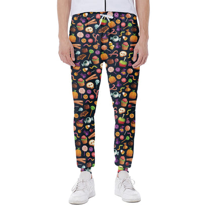 Halloween Candy Pattern Print Scuba Joggers