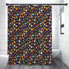 Halloween Candy Pattern Print Shower Curtain