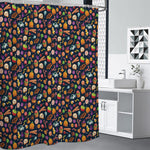 Halloween Candy Pattern Print Shower Curtain