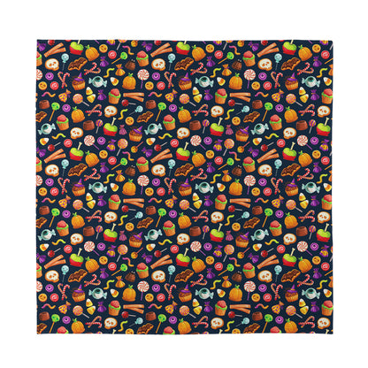 Halloween Candy Pattern Print Silk Bandana