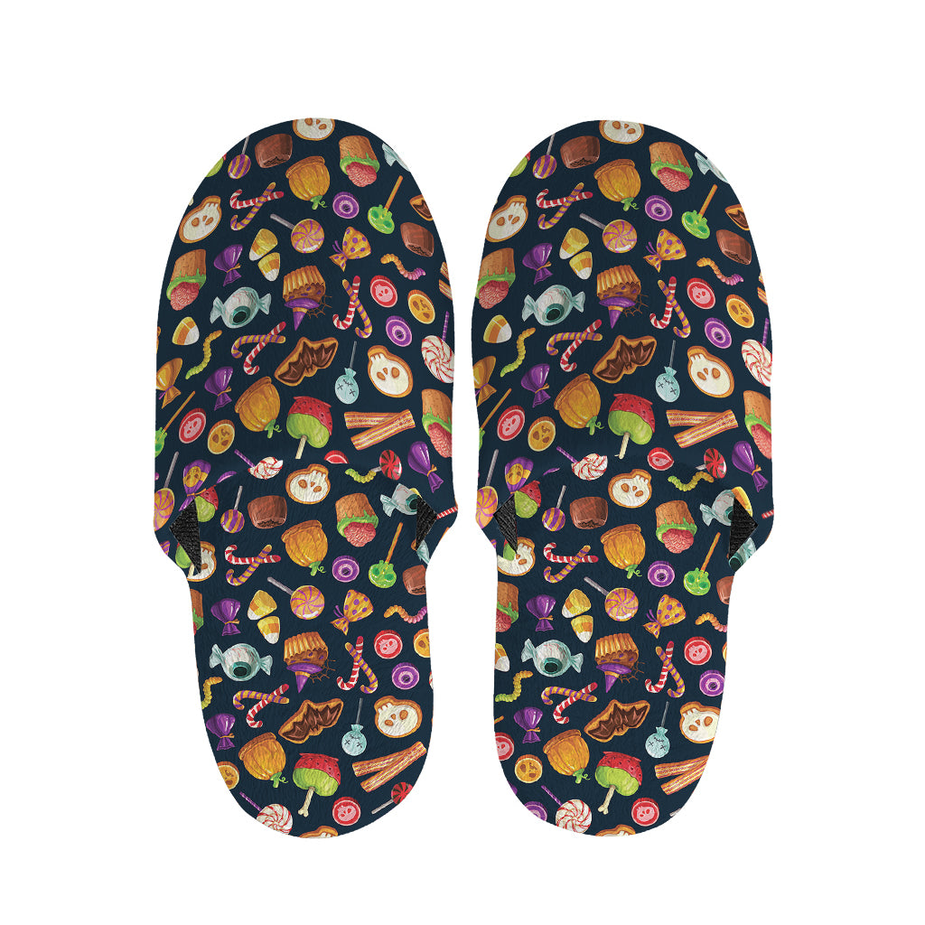 Halloween Candy Pattern Print Slippers
