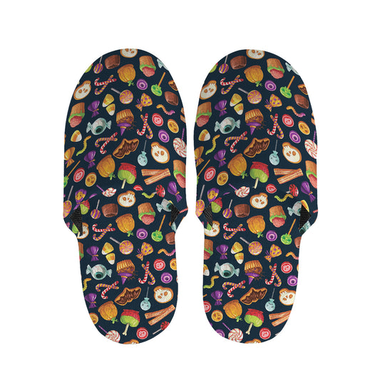 Halloween Candy Pattern Print Slippers