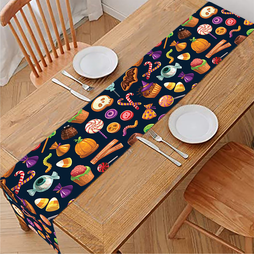 Halloween Candy Pattern Print Table Runner
