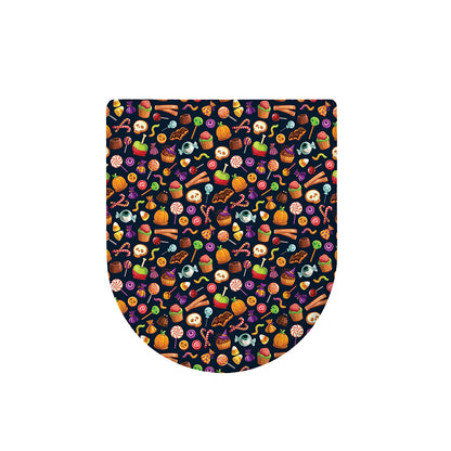 Halloween Candy Pattern Print Toilet Lid Cover