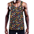 Halloween Candy Pattern Print Men's Workout Tank Top