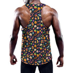 Halloween Candy Pattern Print Training Tank Top
