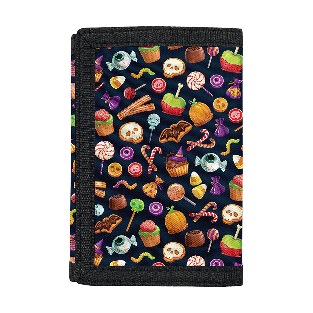 Halloween Candy Pattern Print Trifold Wallet