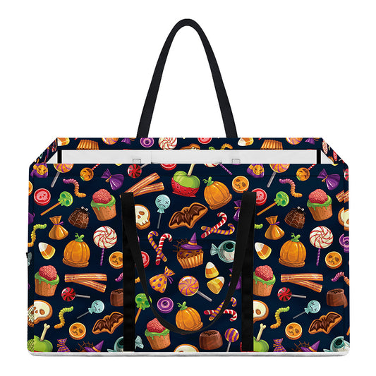 Halloween Candy Pattern Print Utility Tote Bag