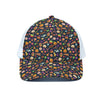 Halloween Candy Pattern Print White Mesh Trucker Cap