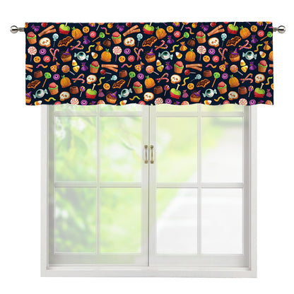 Halloween Candy Pattern Print Window Valance