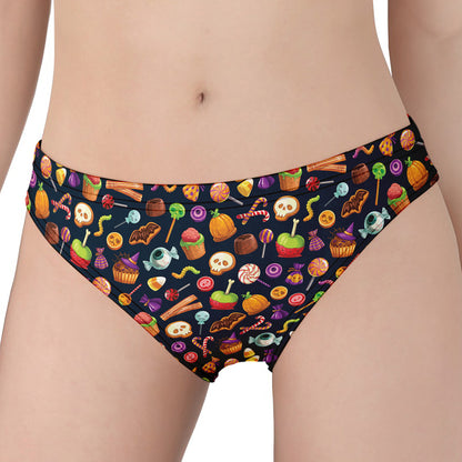 Halloween Candy Pattern Print Women's Panties