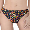 Halloween Candy Pattern Print Women's Thong