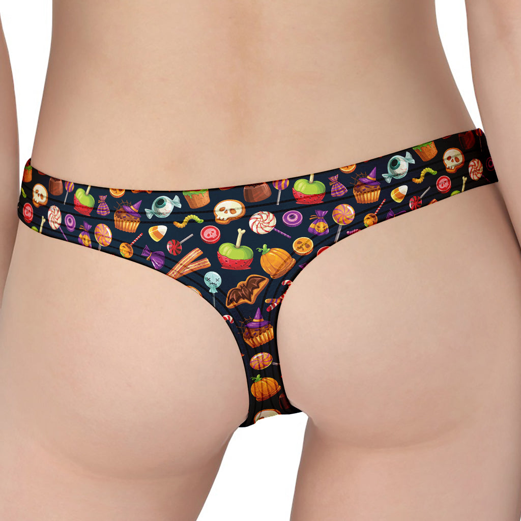 Halloween Candy Pattern Print Women's Thong