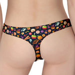 Halloween Candy Pattern Print Women's Thong