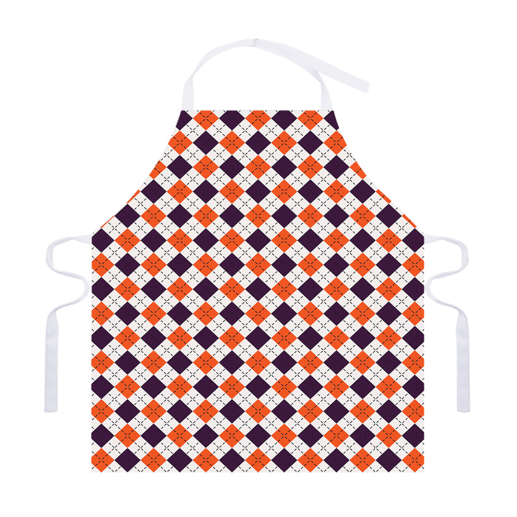 Halloween Checked Pattern Print Adjustable Apron