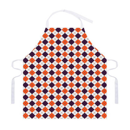 Halloween Checked Pattern Print Adjustable Apron