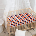 Halloween Checked Pattern Print Baby Crib Sheet