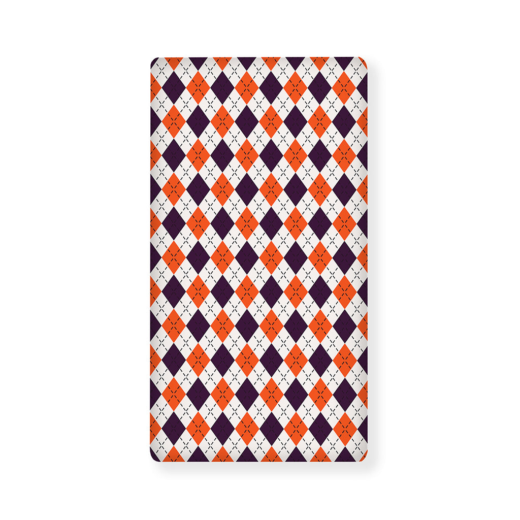 Halloween Checked Pattern Print Baby Crib Sheet