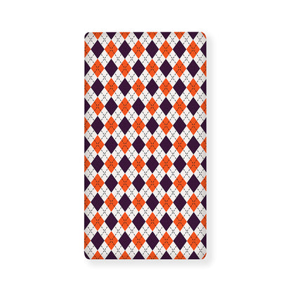 Halloween Checked Pattern Print Baby Crib Sheet
