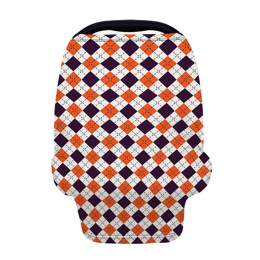 Halloween Checked Pattern Print Baby Seat Cover