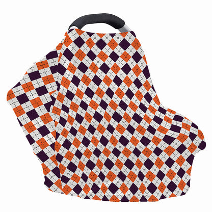 Halloween Checked Pattern Print Baby Seat Cover
